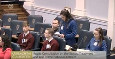 Eureka Secondary School Speaks at Seanad Public Consultation on Irish National Anthem