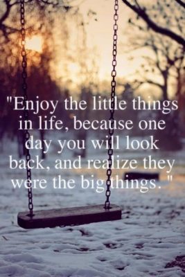 enjoy the little things